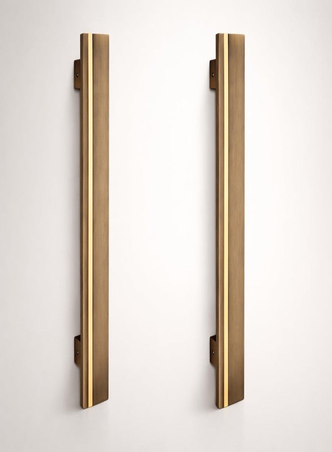 SAVlO Savio SPH38 18-Inch Stainless Steel Door Pull Handle with Antique Gold Finish. Modern Square Design, Anti-Rust and Heavy-Duty. Ideal for Home, Office & Commercial Doors. - Image 4